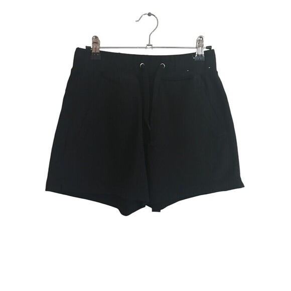 Earth Yoga Short Shorts Women's Size Small Black Stretch Drawstring - Picture 1 of 4